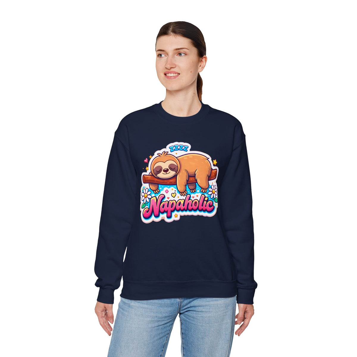 Napaholic Sweatshirt — Cute Sloth Nap Lover Crewneck