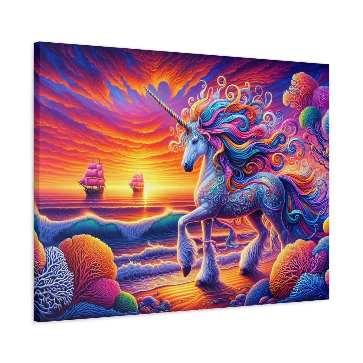 Matte Canvas, Stretched, 1.25" Unicorn
