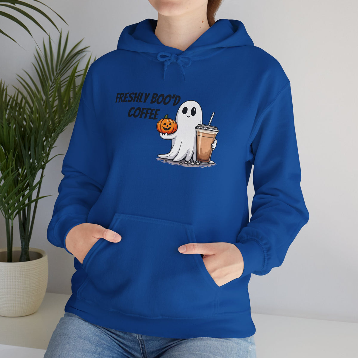 Ghostly Coffee Unisex Hoodie, Halloween Sweatshirt, Cute Fall Apparel, Cozy Casual Wear, Gift for Coffee Lovers, Fun Spooky Style