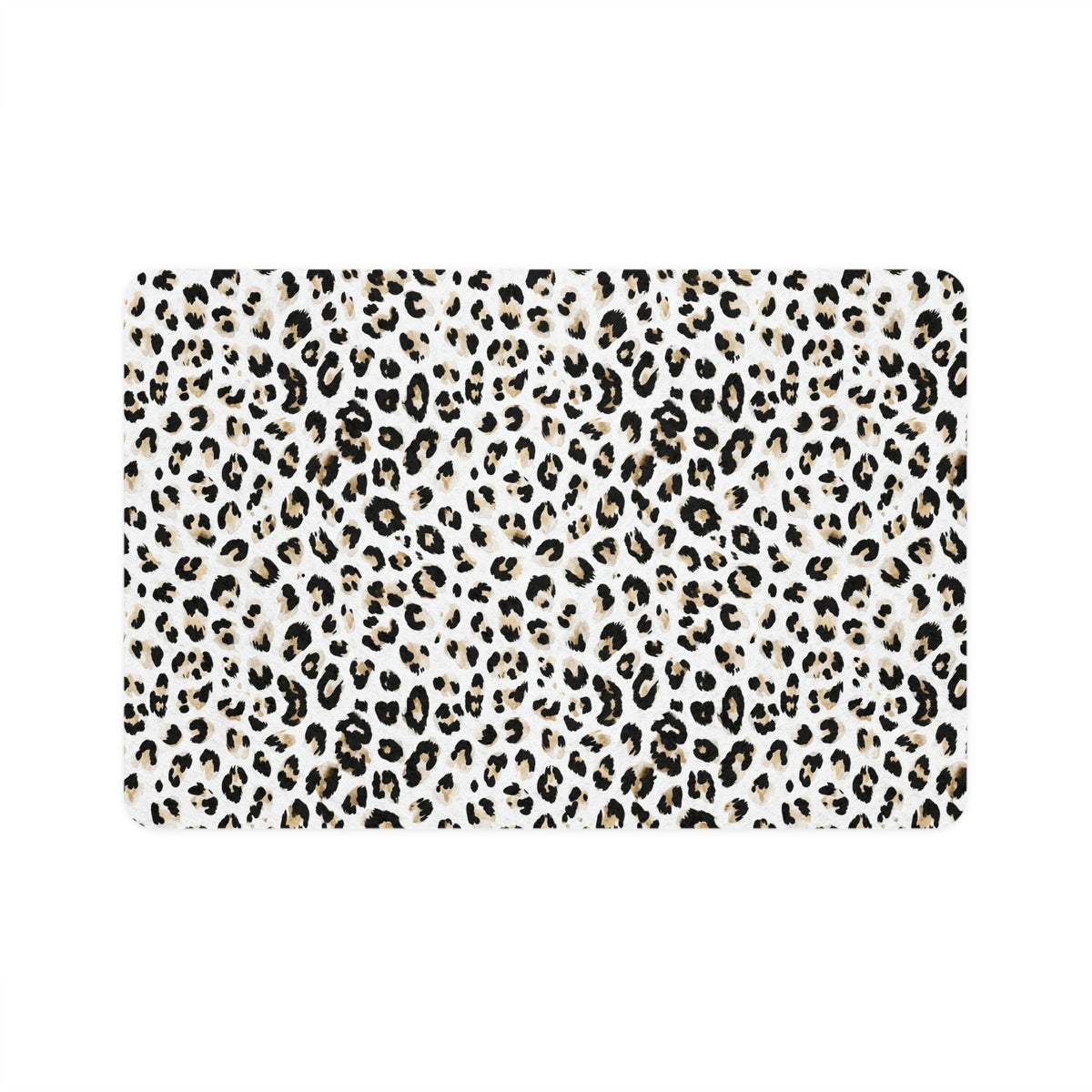 Leopard Print Pet Food Mat (12x18) — Non-Slip Feeding Mat for Cats & Dogs