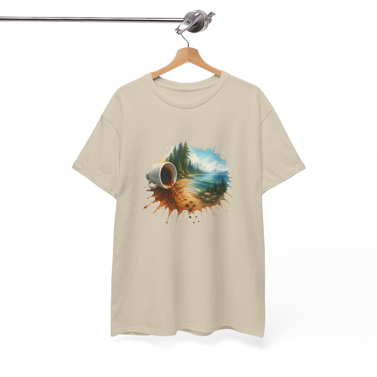 Nature-Inspired Unisex Heavy Cotton Tee, Casual Outfit, Gift for Nature Lovers, Camping Apparel, Outdoor Adventure Shirt