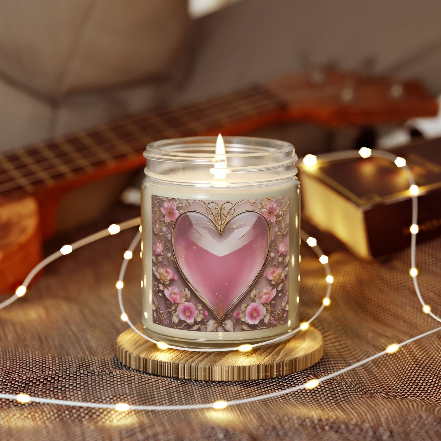 Coconut Apricot Heart Scented Candle (4oz/9oz)