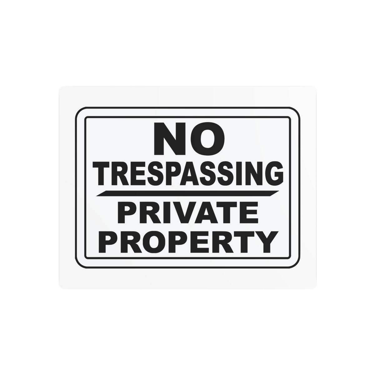 Metal Art Sign - 'No Trespassing' Decorative Home Security Sign, Rustic Home Decor, Yard Sign, Gift for New Homeowners, Protection Sign