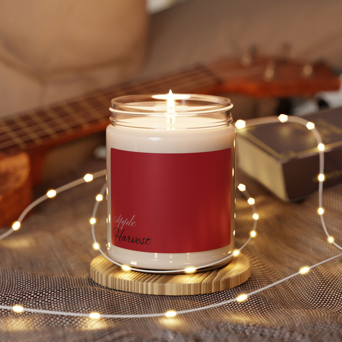 Apple Harvest Soy Candle — 9oz Scented Jar (Autumn Apple Spice)