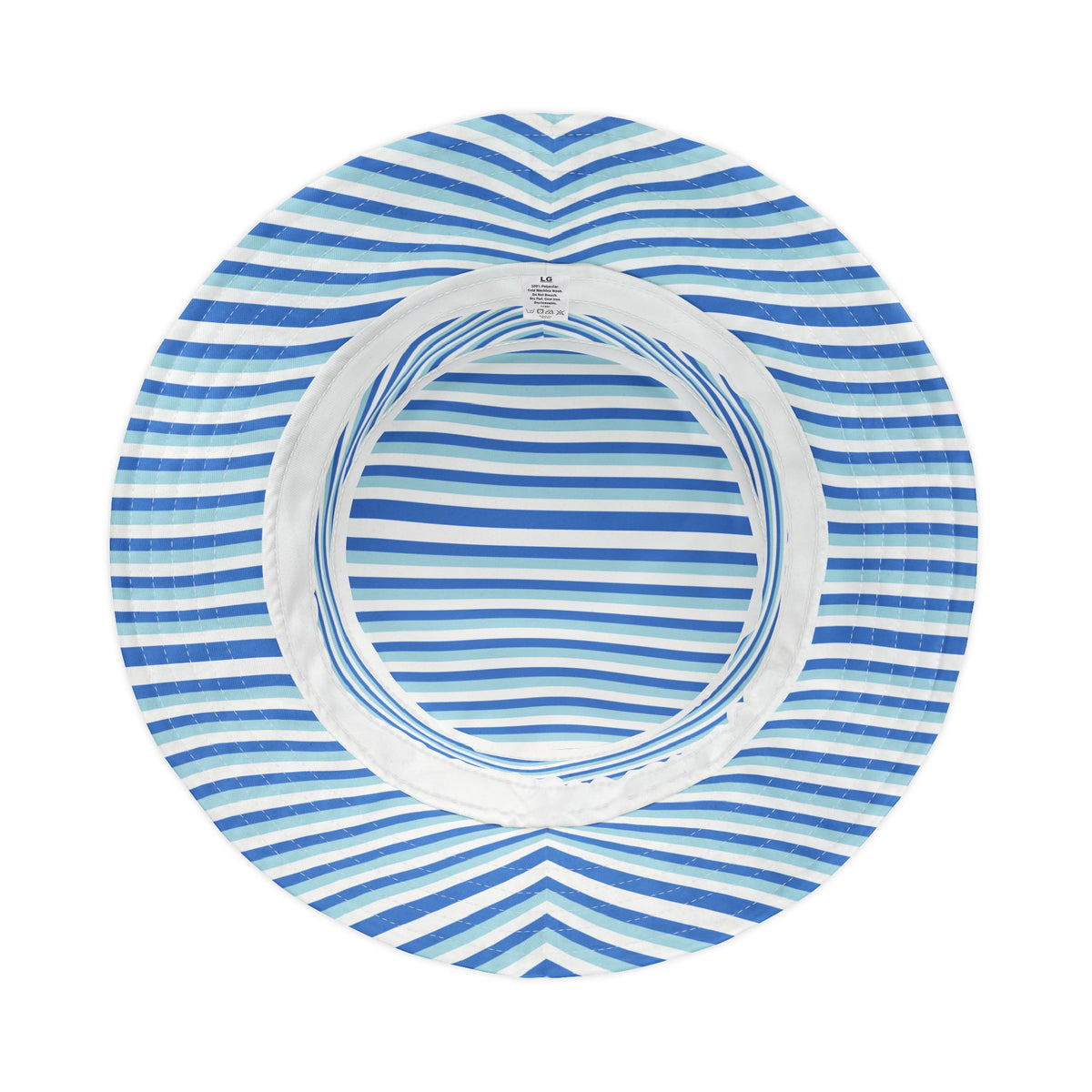 Blue Striped Bucket Hat — Nautical Summer Beach Sun Hat