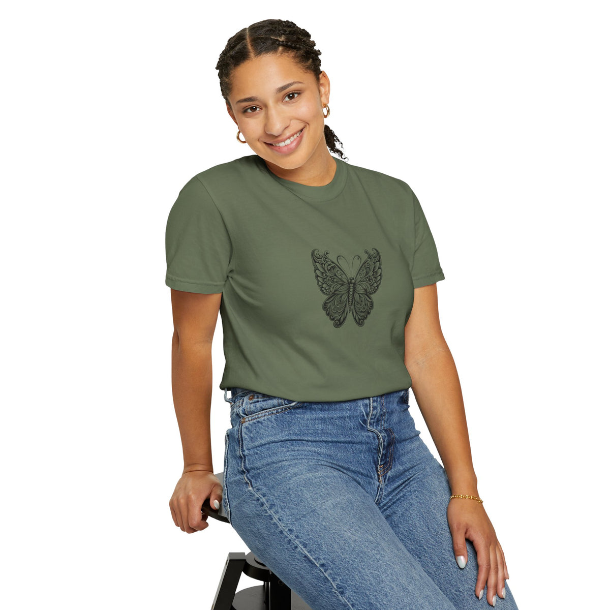 Bohemian Butterfly T-shirt, Unisex Clothing, Nature Inspired Tee, Gift for Her, Casual Wear, Summer Fashion