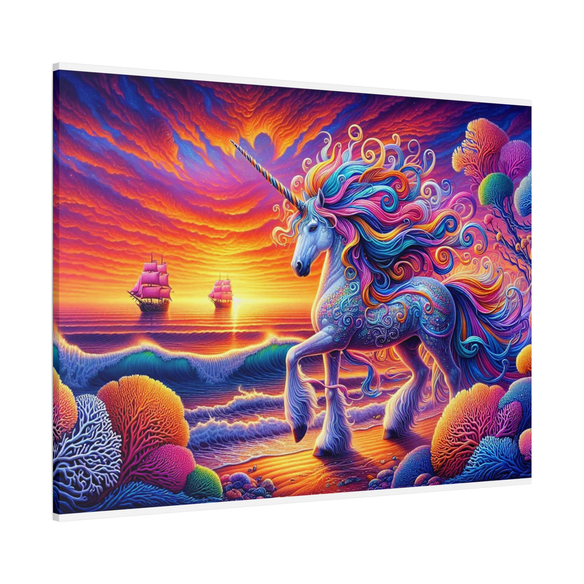 Matte Canvas, Stretched, 1.25" Unicorn