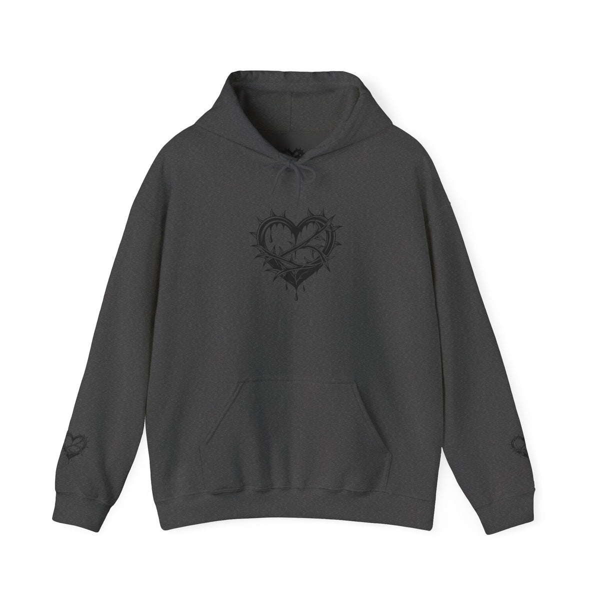 Chic Hooded Sweatshirt with Heart Design - Cozy Streetwear, Perfect Gift for Friends, Casual Style, Empowering Sayings, Unisex Fashion