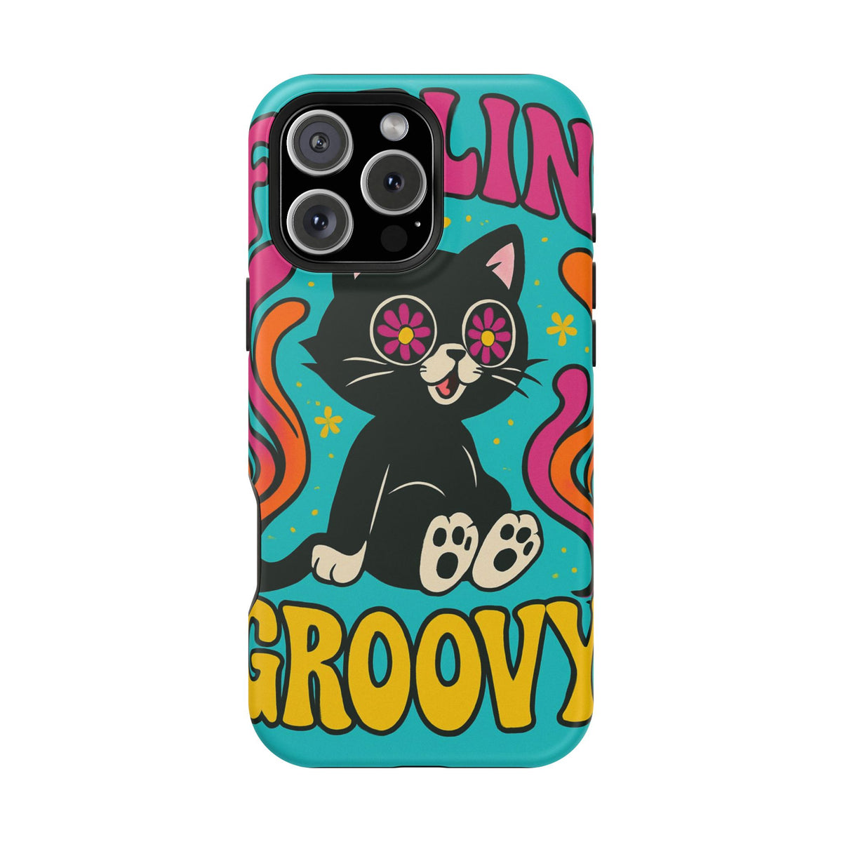 Groovy Cat Magnetic Impact-Resistant Phone Case