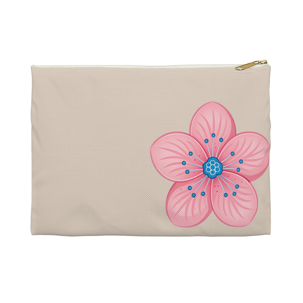 Floral Accessory Pouch - Pink Flower Makeup Bag, Travel Organizer, Gift for Her, Summer Essentials, Cute Storage
