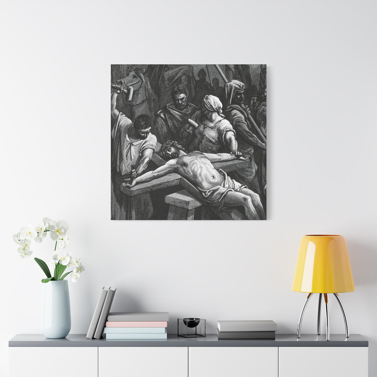 Crucifixion Art Matte Canvas Print – Stretched Religious Wall Decor