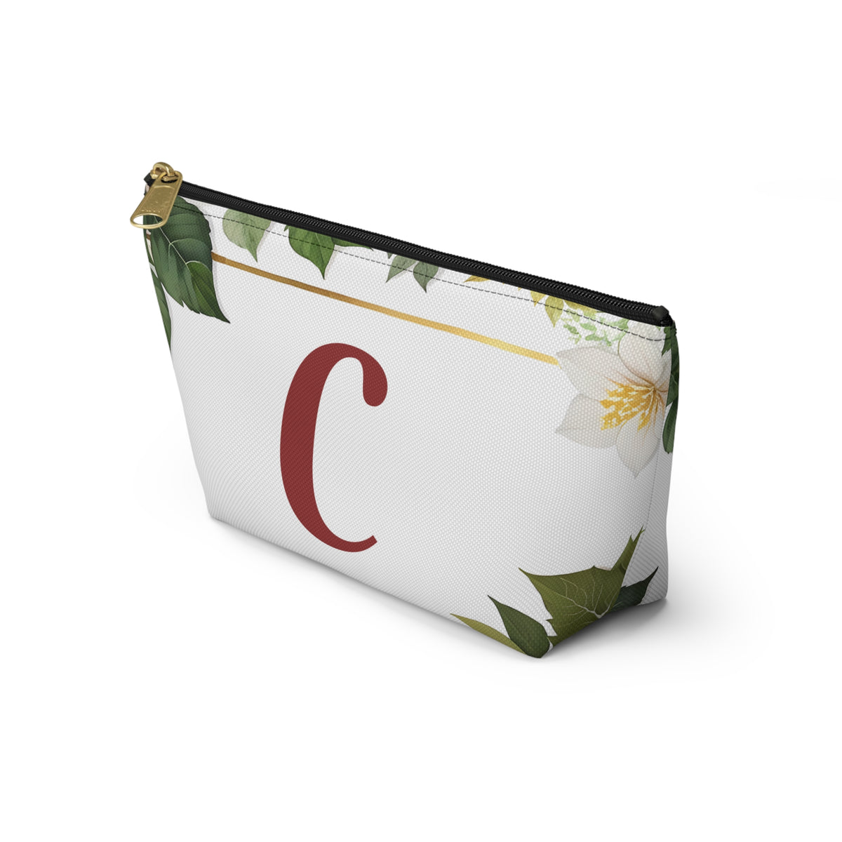 Copy of Personalized Floral Accessory Pouch, Makeup Bag, Gift for Her, Initial Pouch, Travel Organizer, Custom Cosmetic Bag