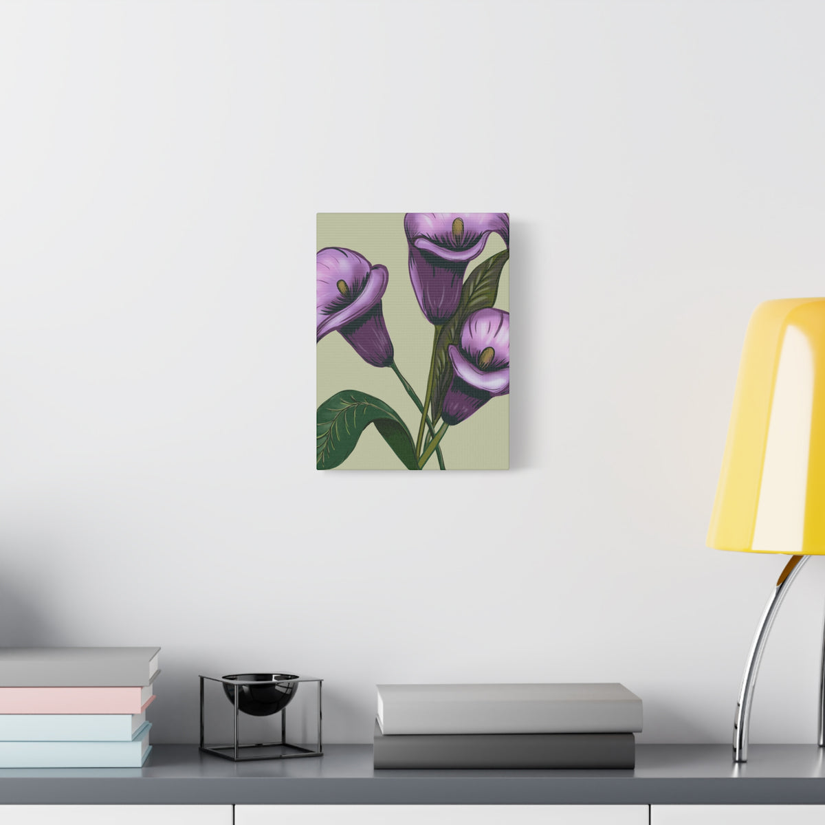 Copy of Matte Canvas, Stretched, 1.25" Purple Flowers