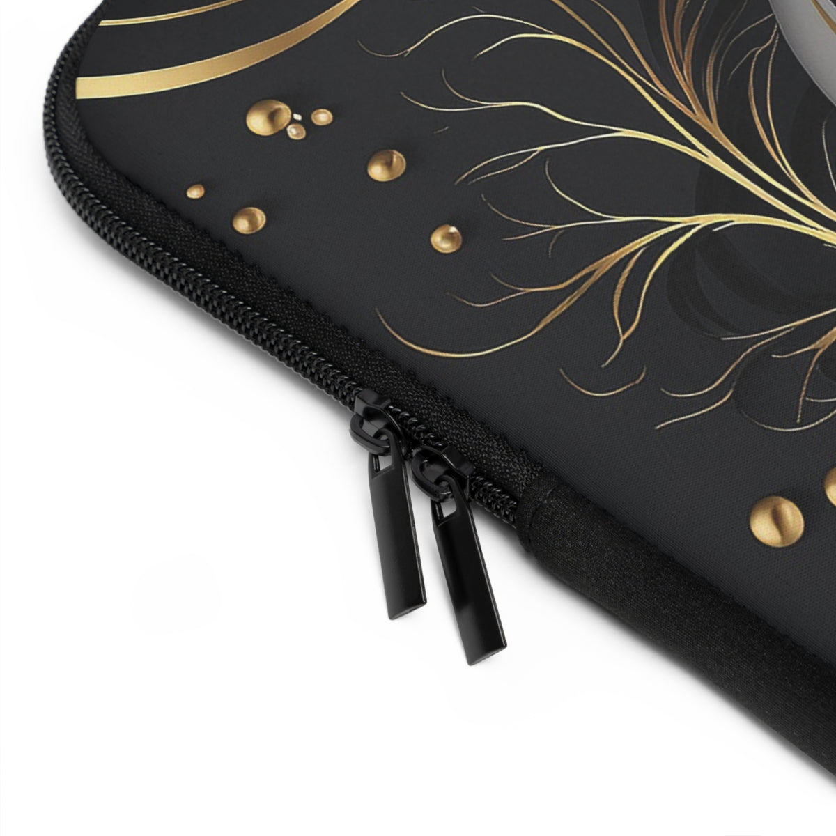 Elegant Personalized Laptop Sleeve, Art-Inspired Tech Case, Gift for Students, Professionals, Custom Monogram Sleeve, Stylish Gadget Cover
