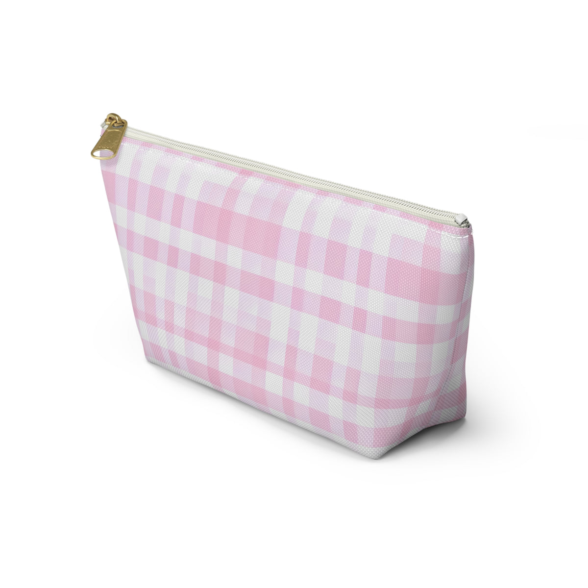 Chic Pink Plaid Accessory Pouch | Makeup Bag, Travel Organizer, Toiletry Case, Gift for Her, Cute Storage Solution