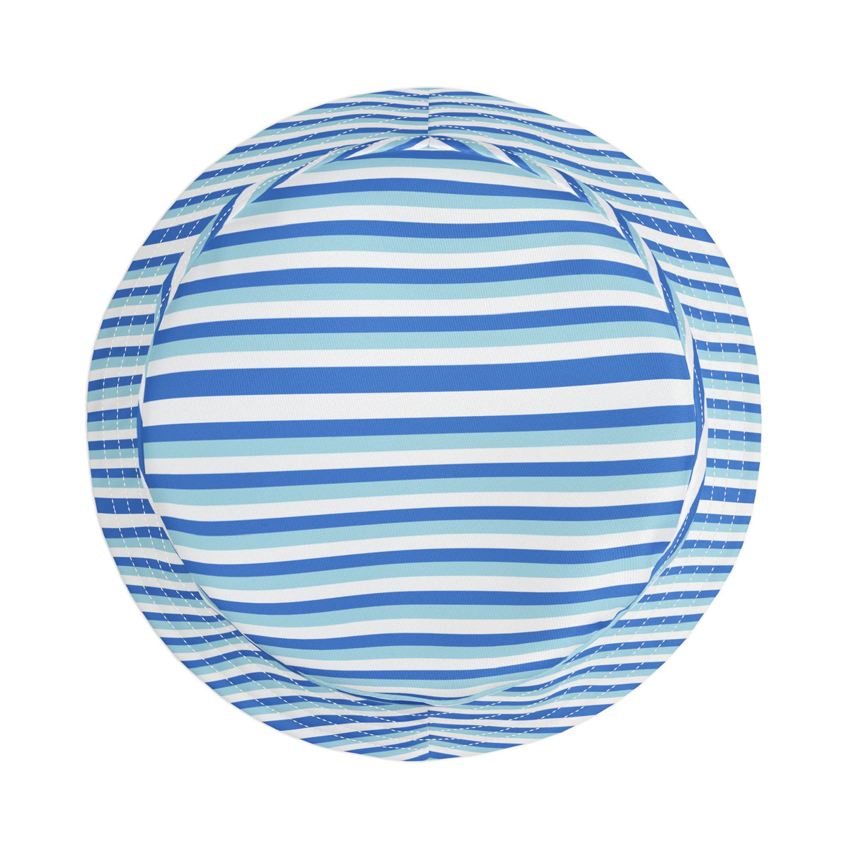 Blue Striped Bucket Hat — Nautical Summer Beach Sun Hat