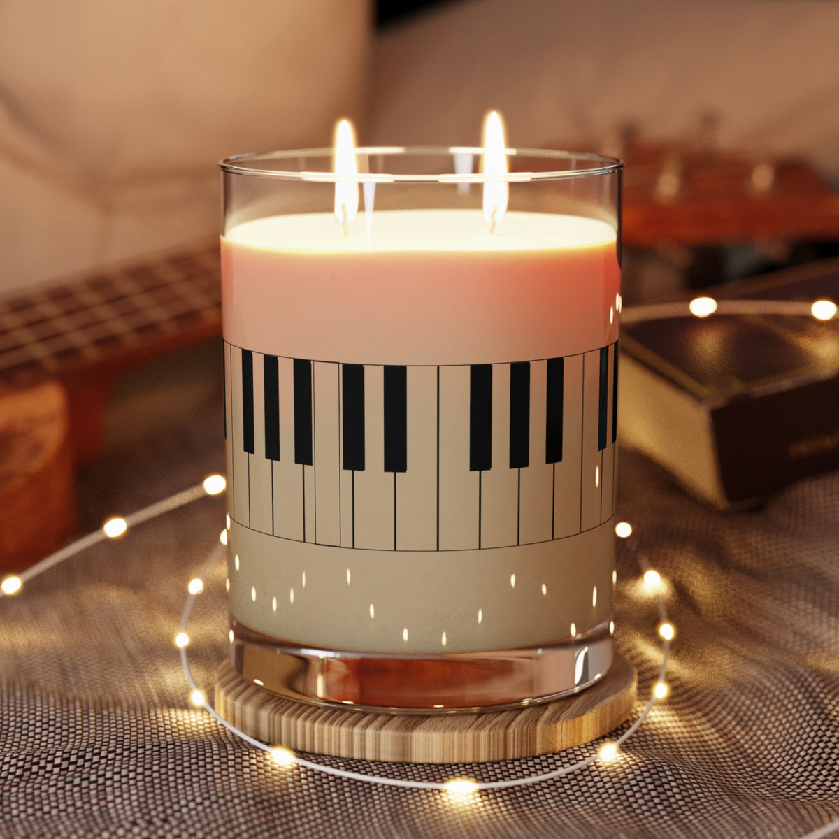 Piano Keys Scented Candle - 11oz Aromatic Gift for Music Lovers, Home Decor, Relaxation, Housewarming, Birthdays