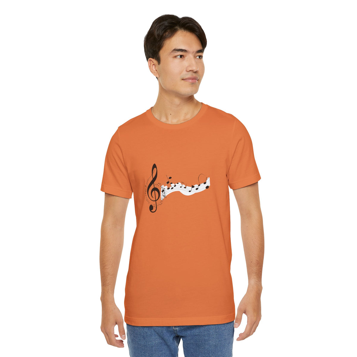Musical Notes Short Sleeve Tee for Music Lovers
