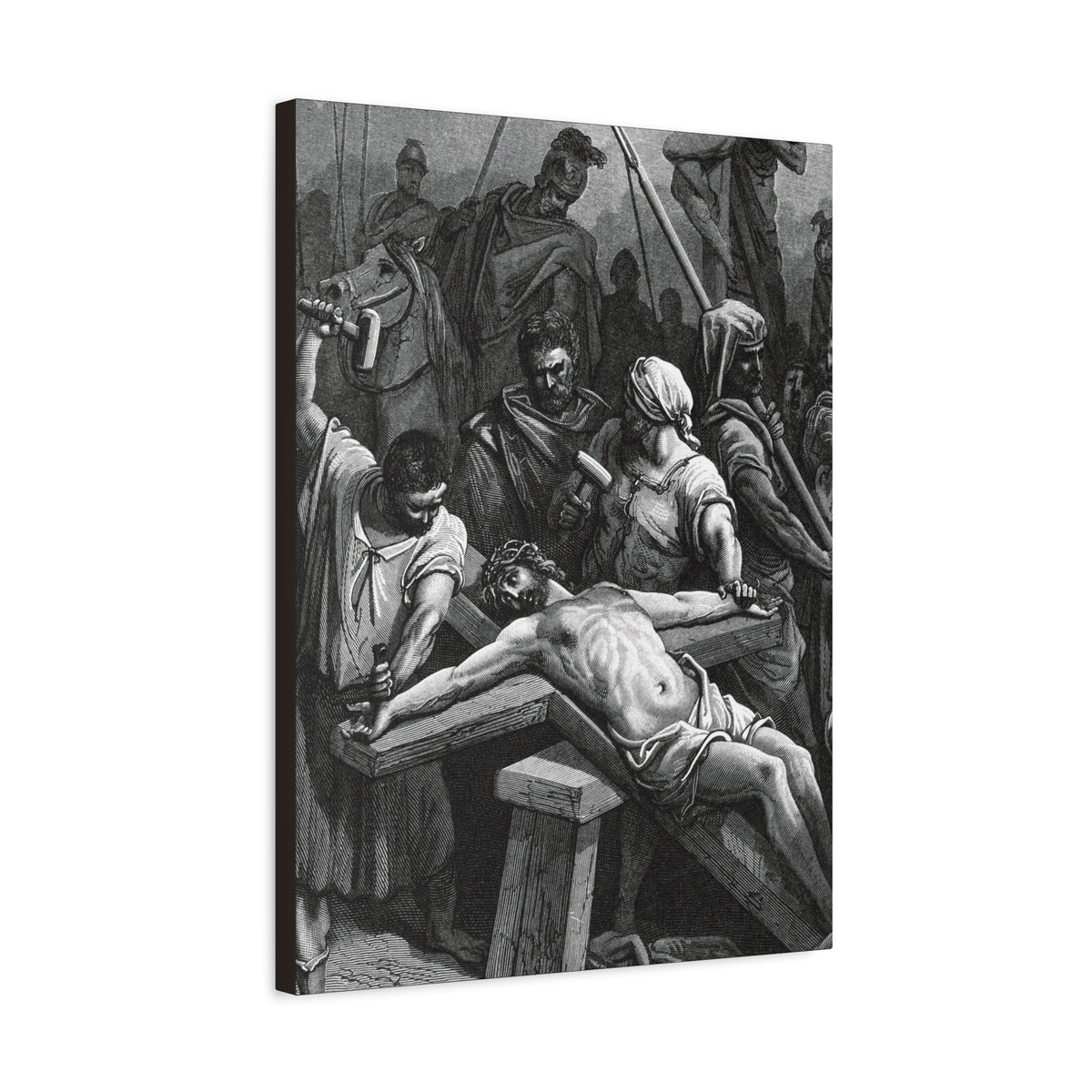 Crucifixion Art Matte Canvas Print – Stretched Religious Wall Decor
