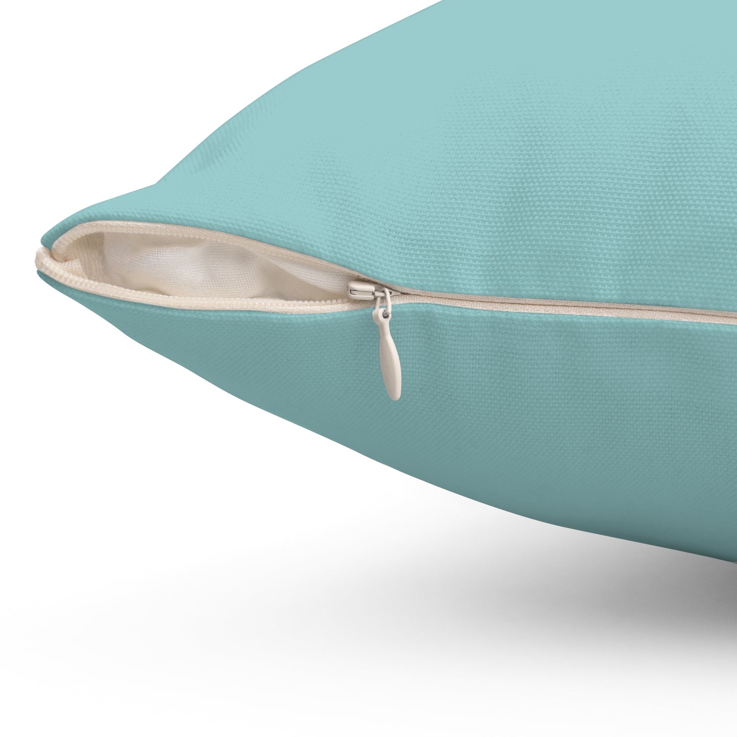 Love Heart Balloons Decorative Throw Pillow — Romantic Red Hearts on Aqua