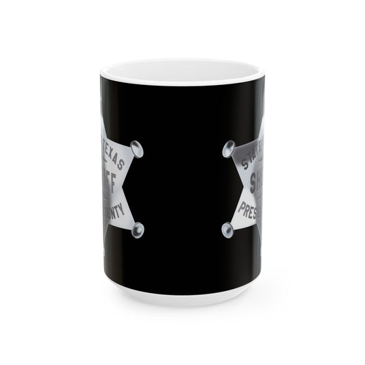 Sheriff's Office Ceramic Mug, Law Enforcement Gift, Sheriff Star Coffee Cup, Police Support Mug, Funny Sheriff Present