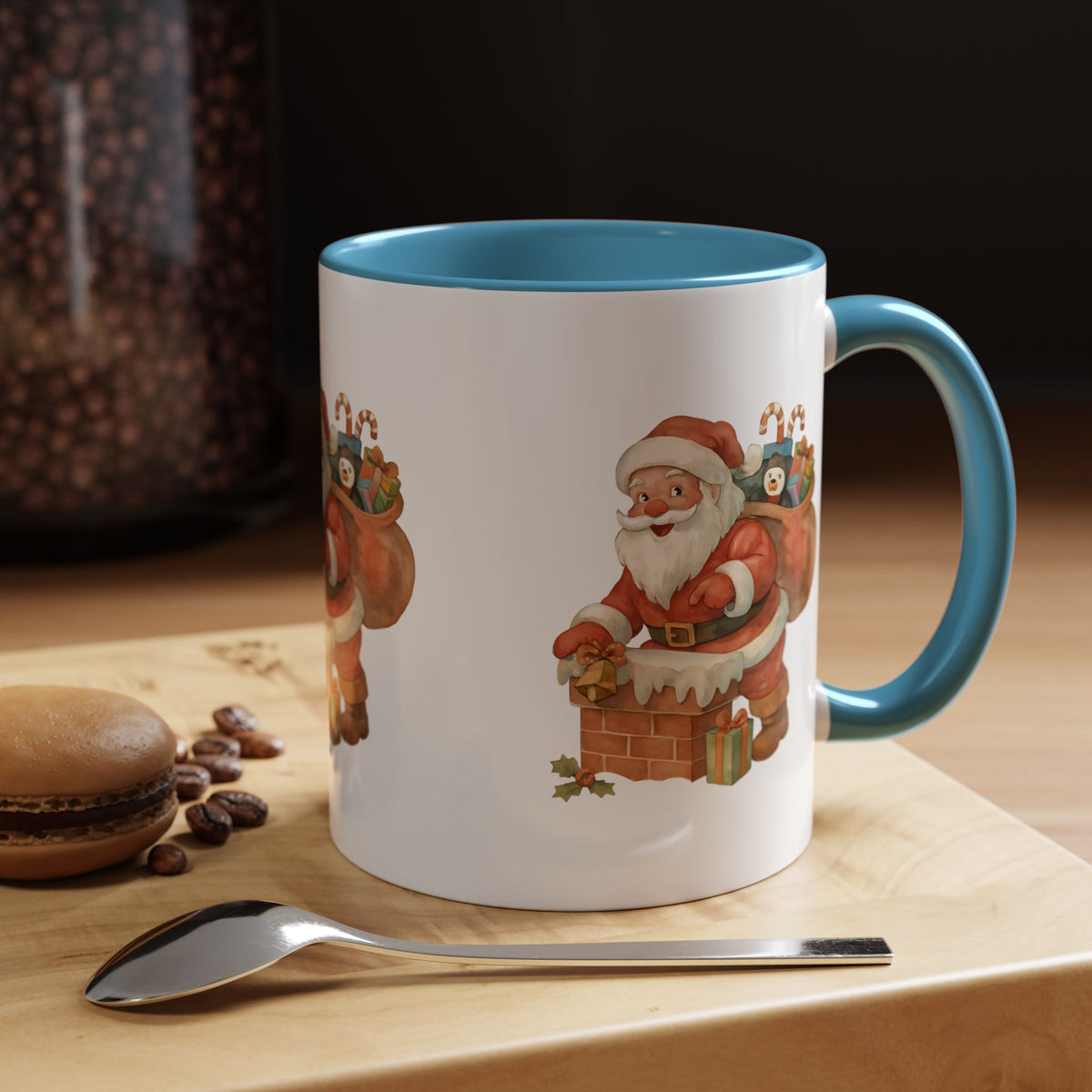 Festive Santa Coffee Mug, Holiday Gift, Christmas Decorations, Cozy Kitchen, Unique Mug, Santa-Themed Drinkware
