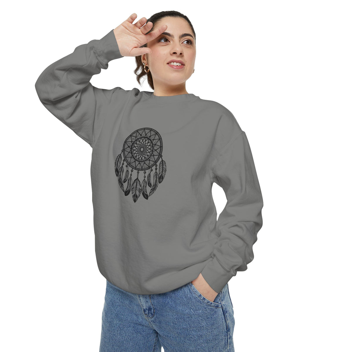Dreamcatcher Sweatshirt for Cozy Vibes, Perfect Gift for Boho Lovers, Casual Outfits, Fall Style, Relaxing Days