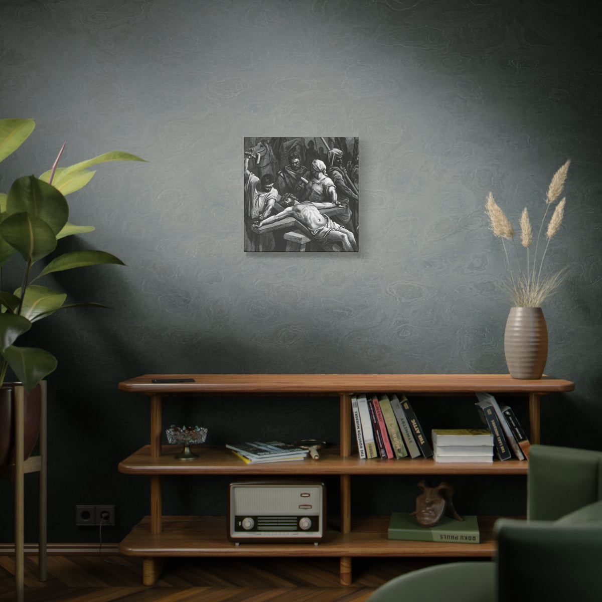 Crucifixion Art Matte Canvas Print – Stretched Religious Wall Decor