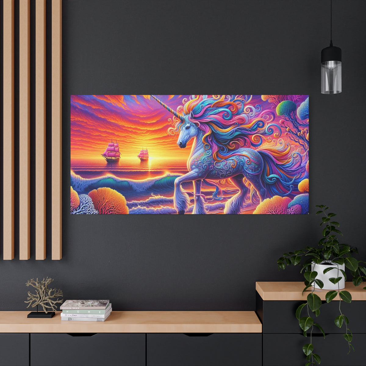 Matte Canvas, Stretched, 1.25" Unicorn