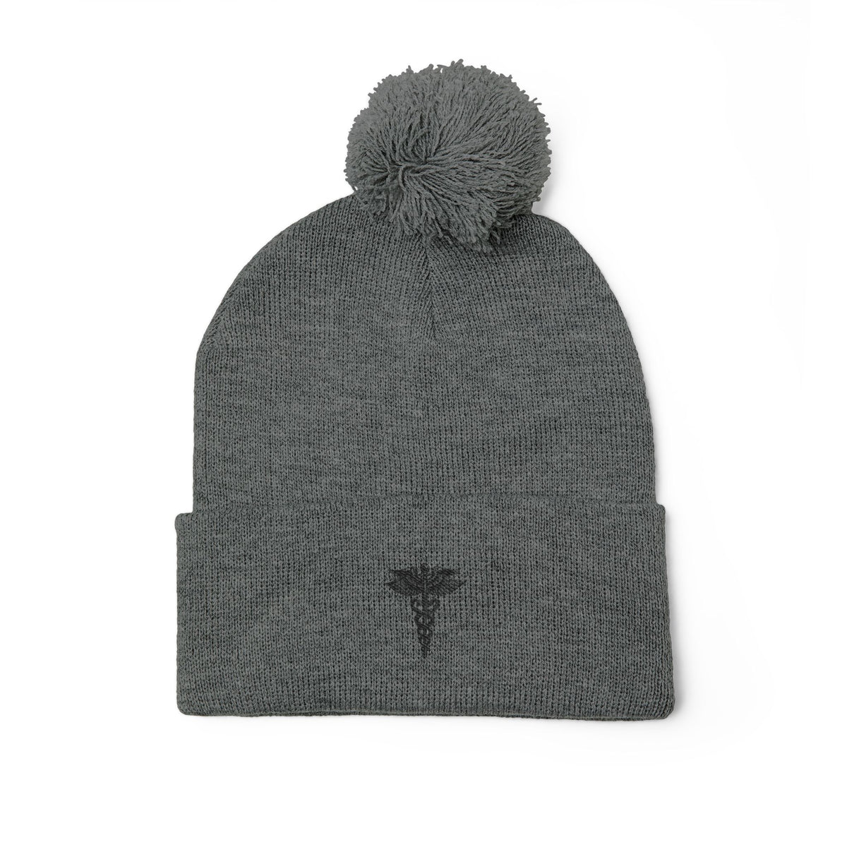 Cozy Pom-Pom Knit Cap, Winter Beanie, Embroidered Hat, Gift for Him/Her, Stylish Knitwear, Cold Weather Accessory