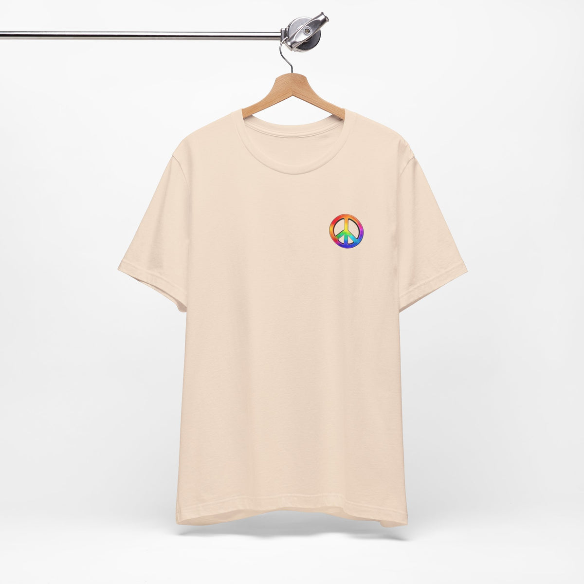 Peace Sign Tie-Dye Tee — Rainbow Hippie Peace Symbol T-Shirt