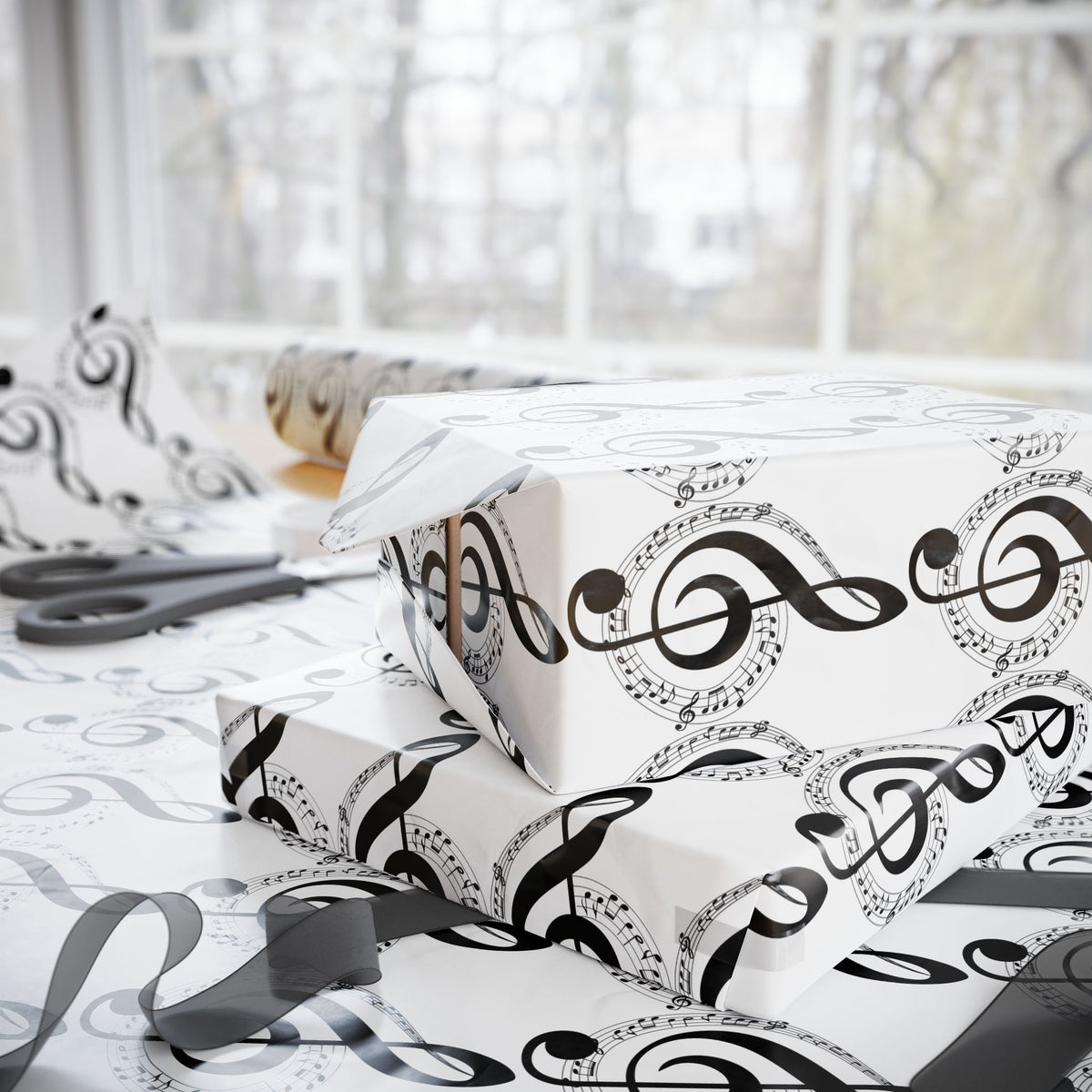 Musical Notes Wrapping Paper Perfect for Music Lovers