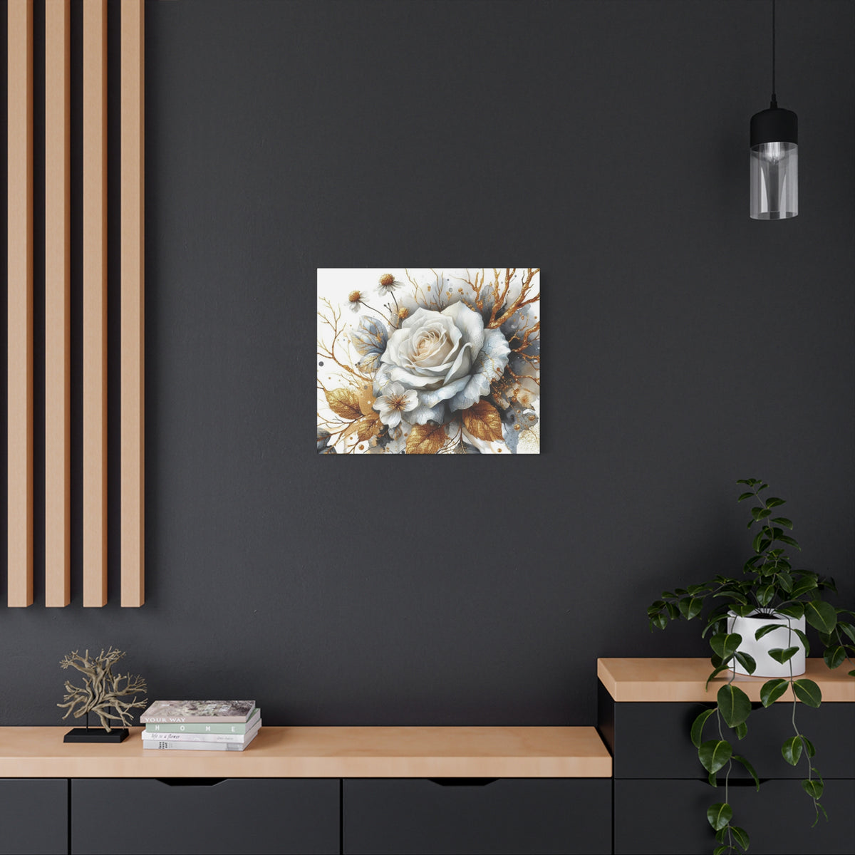 Matte Canvas, Stretched, 1.25" - Gold and Black
