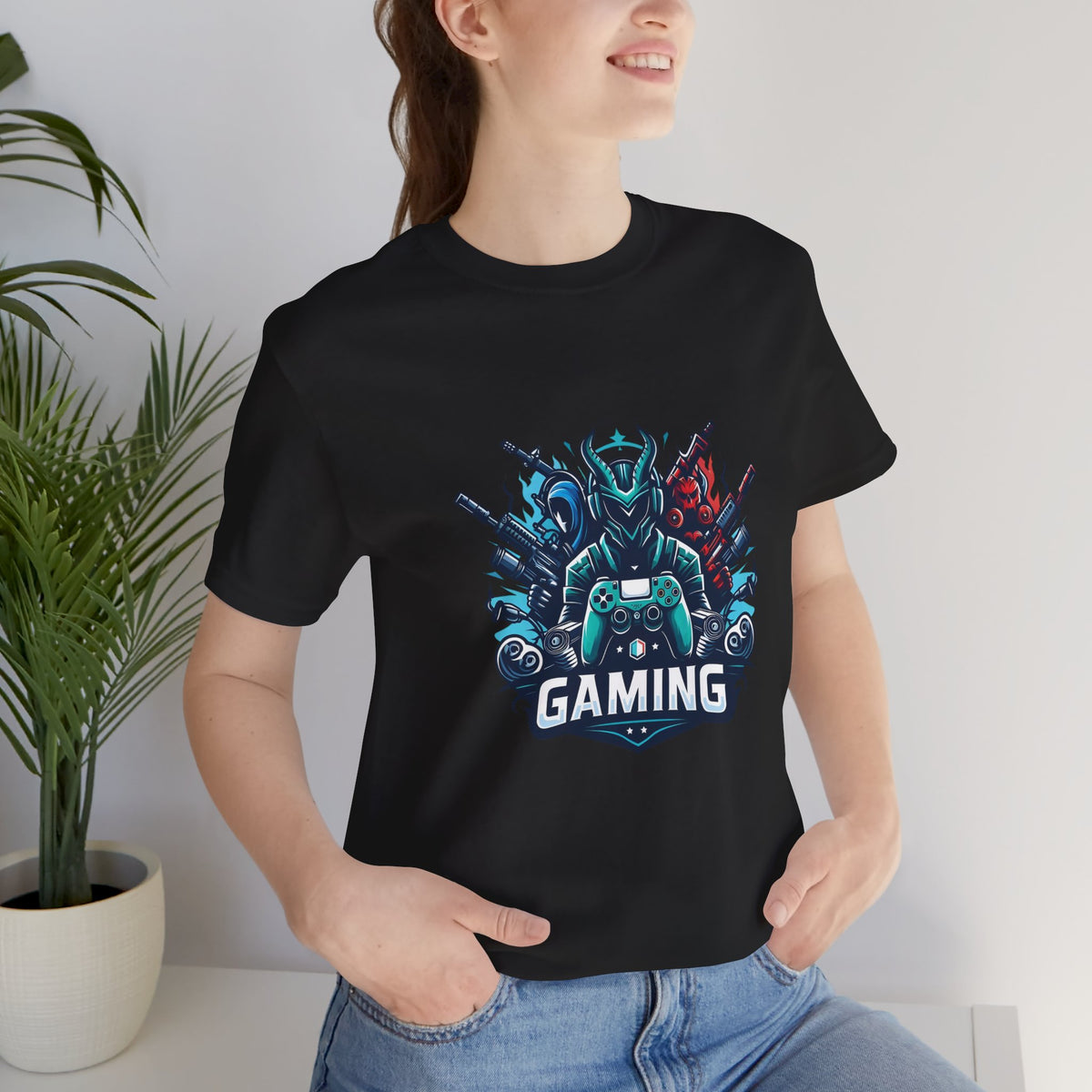 Gaming Controller Emblem Tee — Esports Gamer Graphic T-Shirt