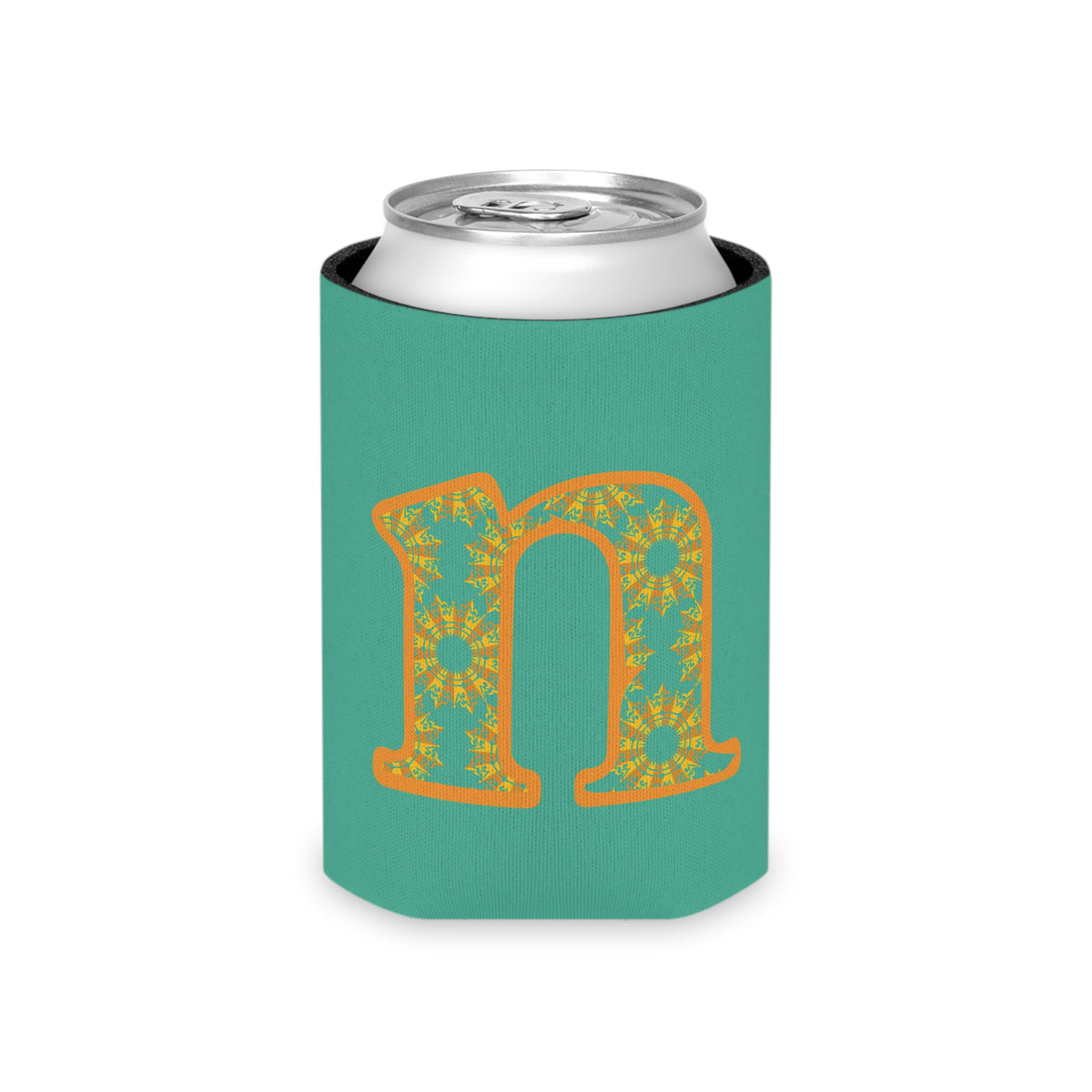 Vibrant Initial Can Cooler, Personalized Party Favor, Summer BBQ Accessory, Custom Drink Sleeve, Gift for Him/Her