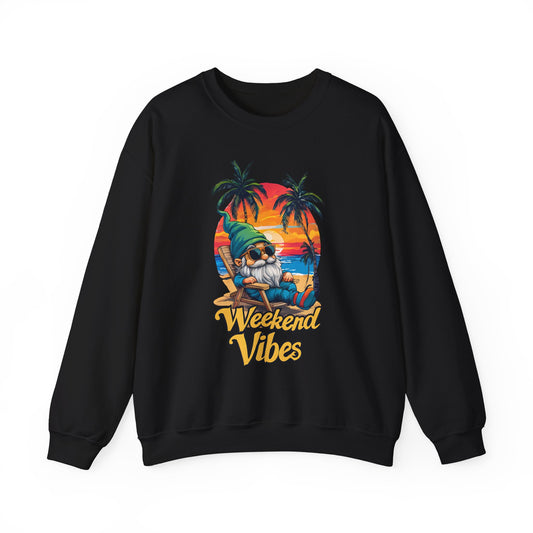 Crewneck — "Weekend Vibes" Tropical Gnome Sweatshirt