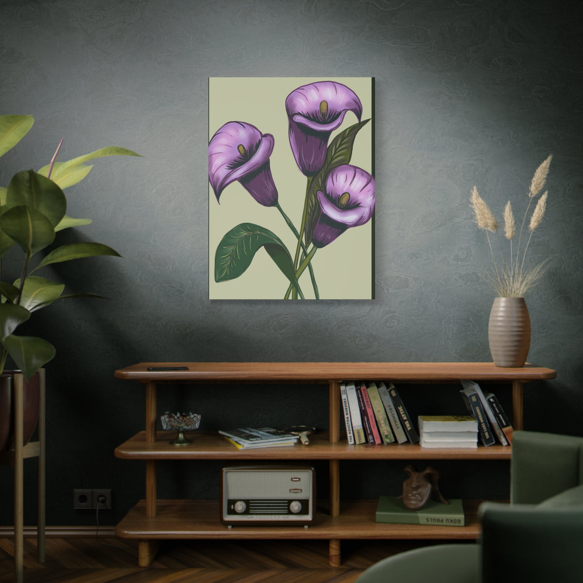 Copy of Matte Canvas, Stretched, 1.25" Purple Flowers