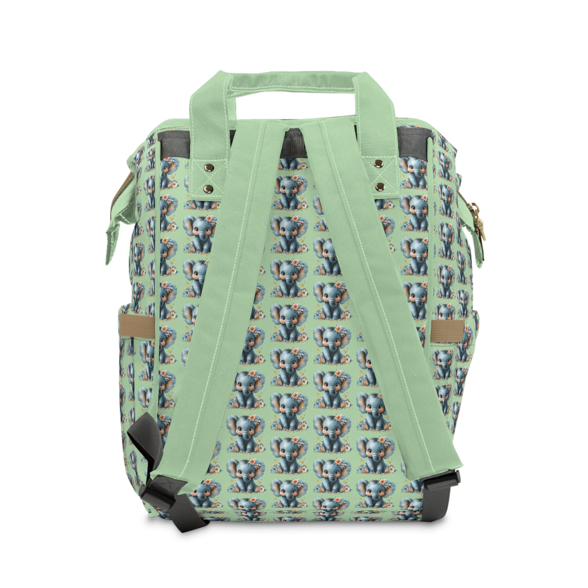 Adorable Elephant Print Diaper Backpack - Stylish Baby Bag for Parents, Perfect for Baby Showers, Day Trips, and Everyday Use