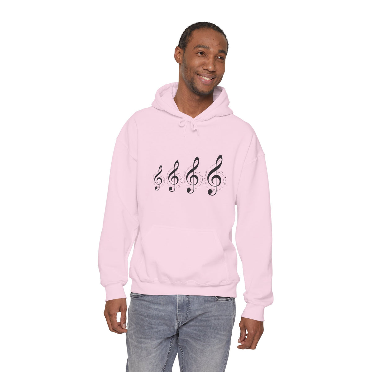 Treble Clef Hoodie – Minimal Music Note Graphic Sweatshirt for Musicians
