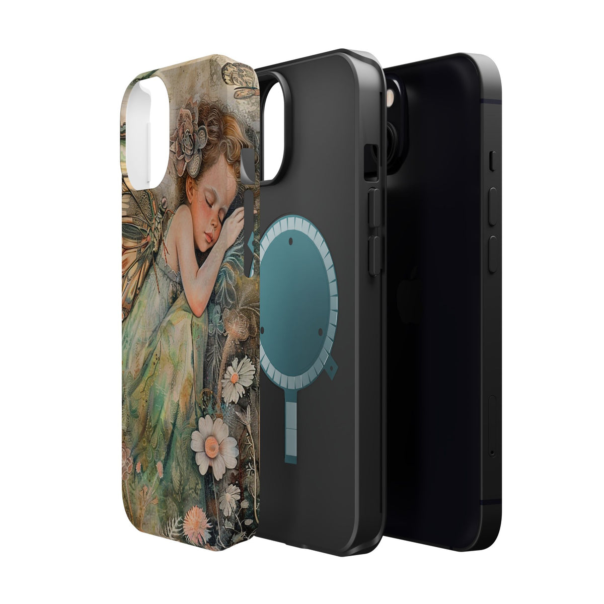 Fairy Sleeping Phone Case — Magnetic Impact-Resistant iPhone Cover
