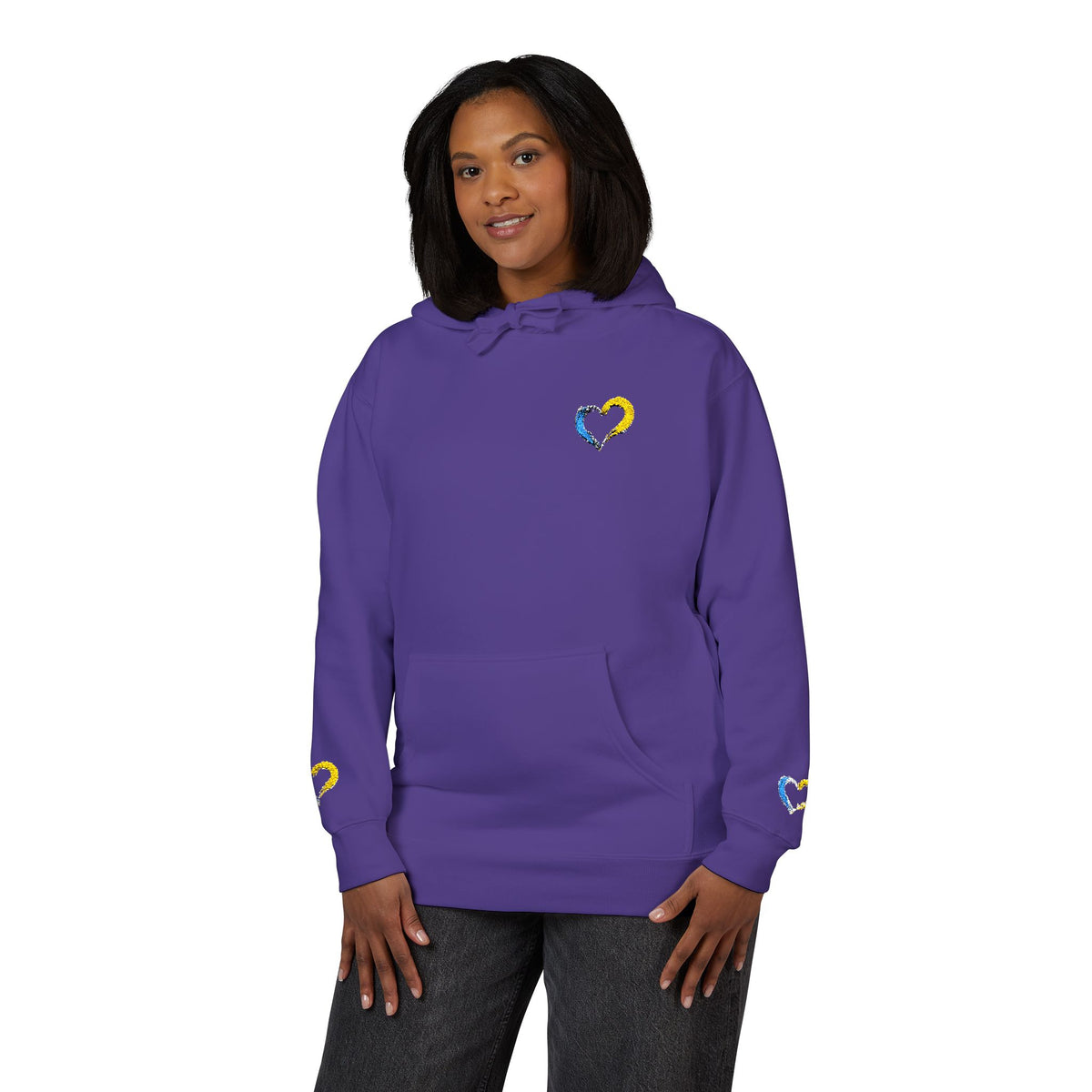 Colorful Heart Unisex Fleece Hoodie | Cozy Gift for Friends, Valentine's Day, Anniversary, Casual Wear, Spring Fashion