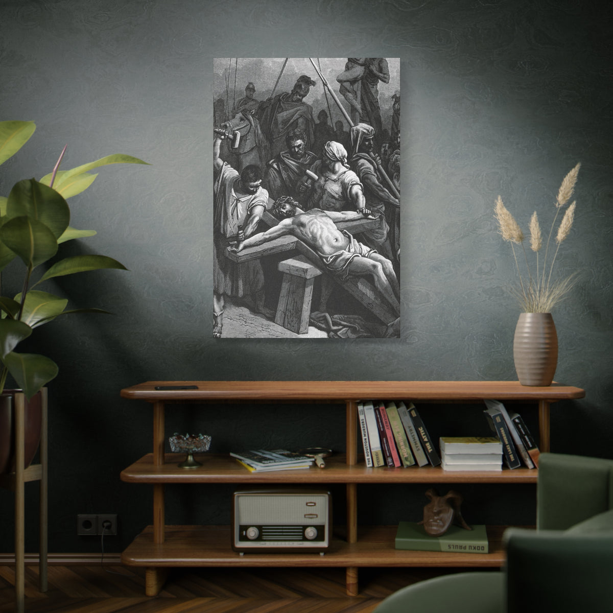 Crucifixion Art Matte Canvas Print – Stretched Religious Wall Decor