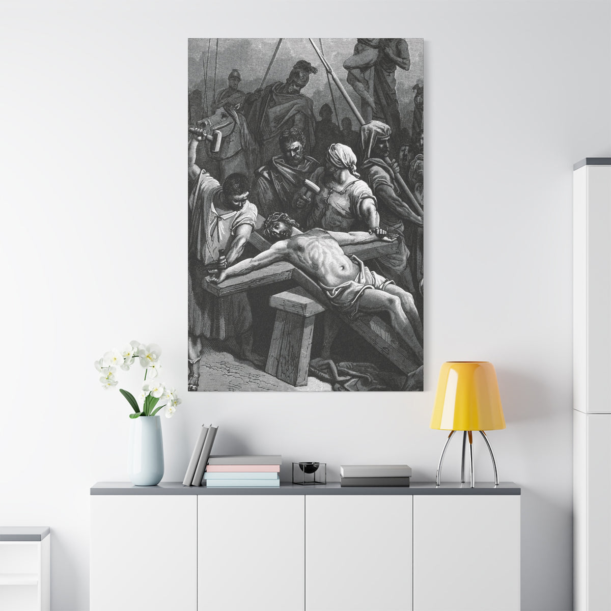 Crucifixion Art Matte Canvas Print – Stretched Religious Wall Decor