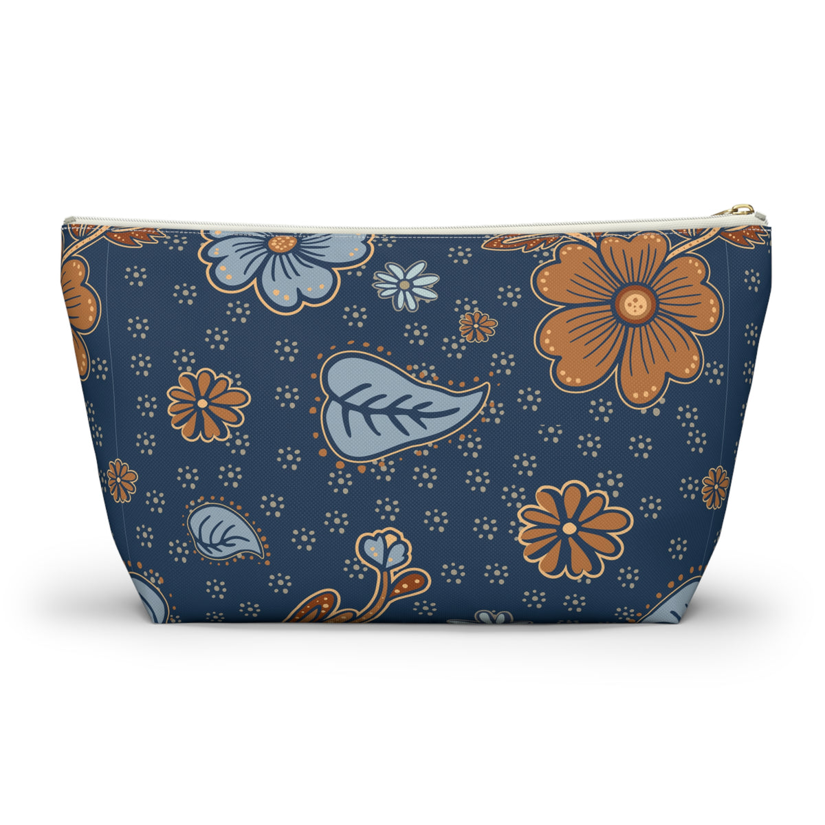 Floral Accessory Pouch, Makeup Bag, Travel Organizer, Gift for Her, Floral Print, T-bottom Pouch, Cosmetics Case