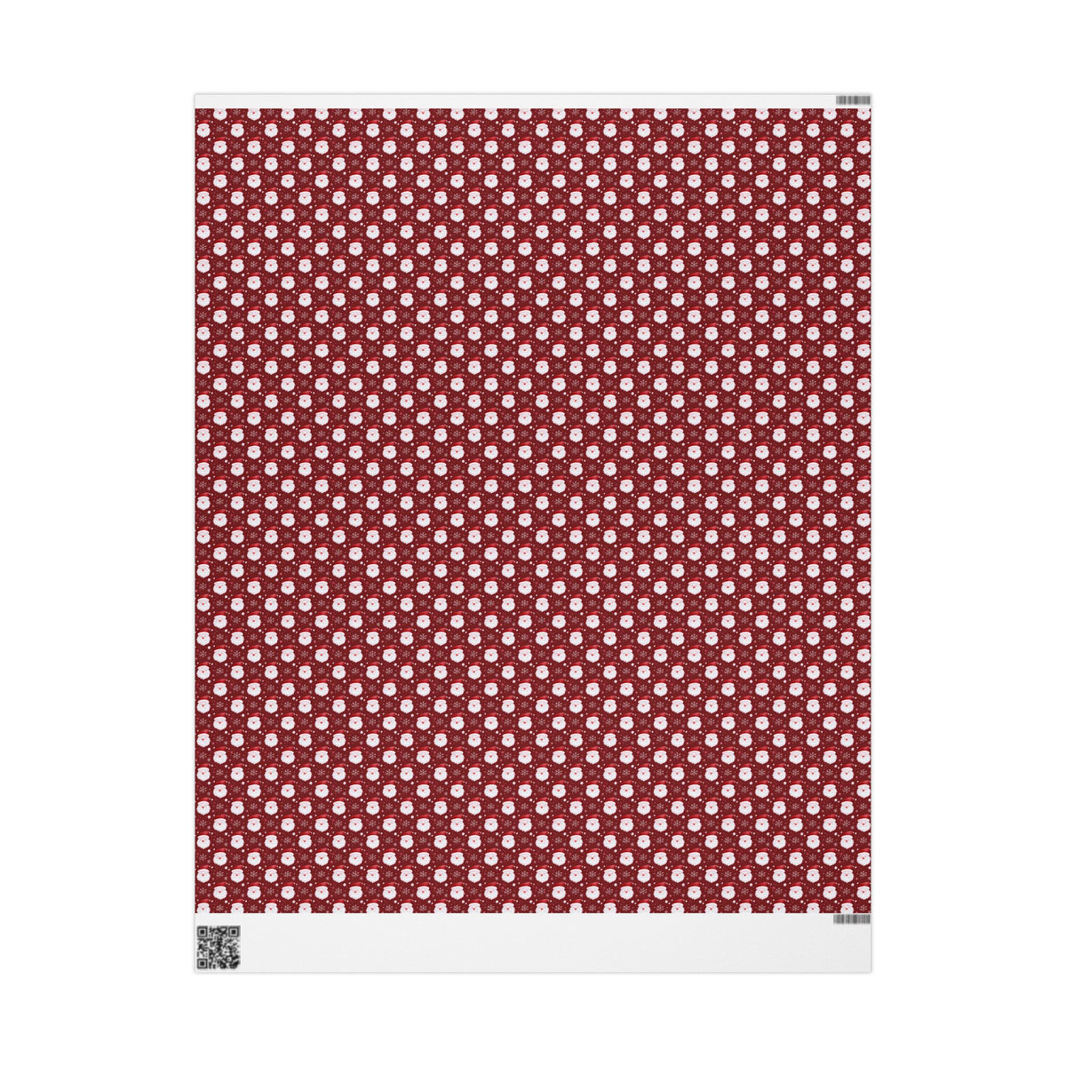 Festive Christmas Wrapping Paper, Holiday Gift Wrap for Presents, Red Snowman Design, Winter Celebrations, Eco-Friendly