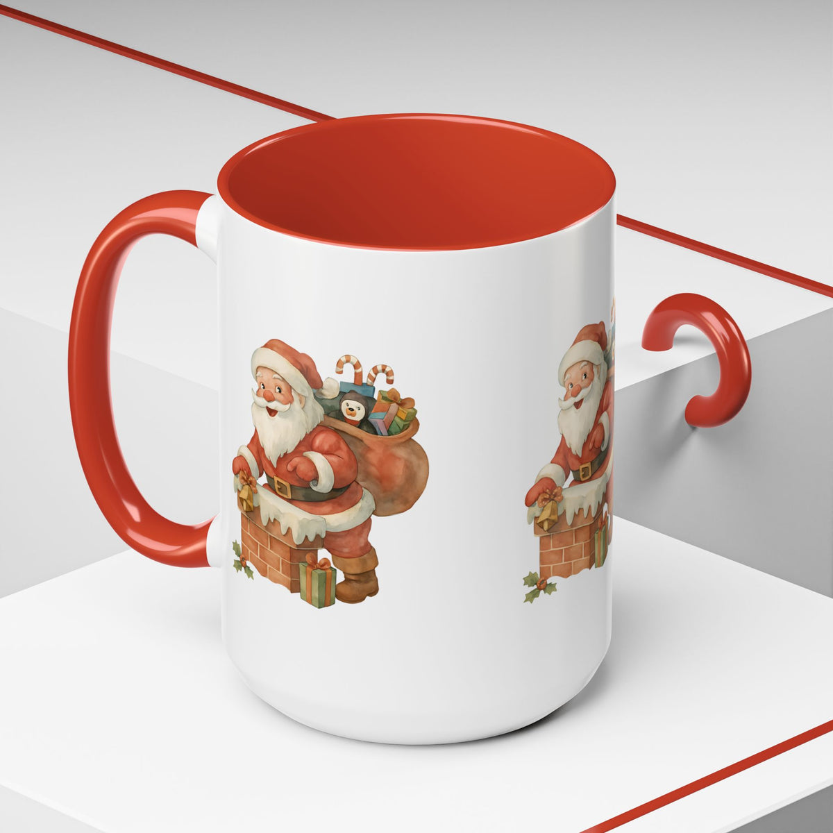 Festive Santa Coffee Mug, Holiday Gift, Christmas Decorations, Cozy Kitchen, Unique Mug, Santa-Themed Drinkware