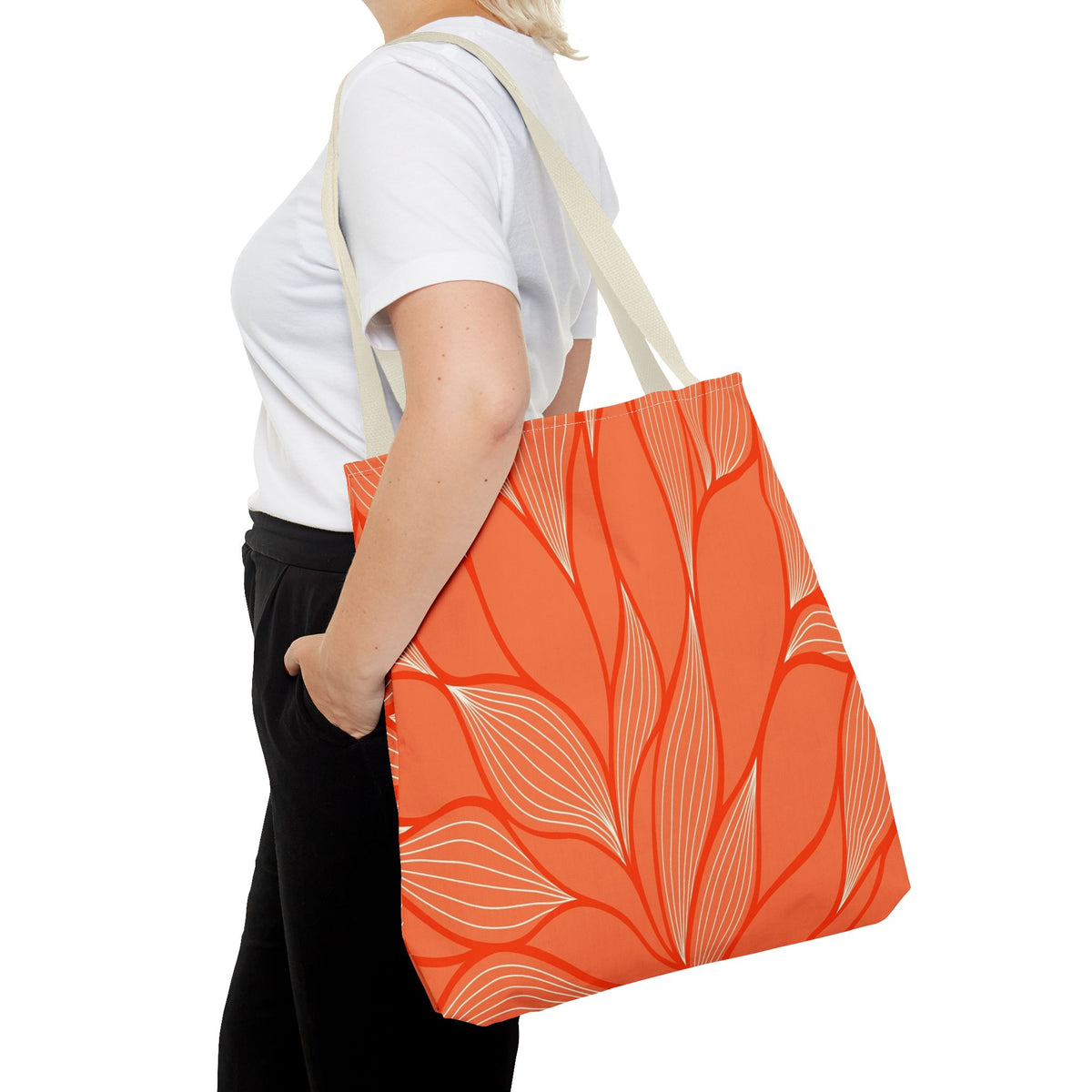 Vibrant Leafy Tote Bag, Stylish Grocery Bag, Eco-Friendly Shopping Tote, Floral Summer Tote, Gift for Plant Lovers