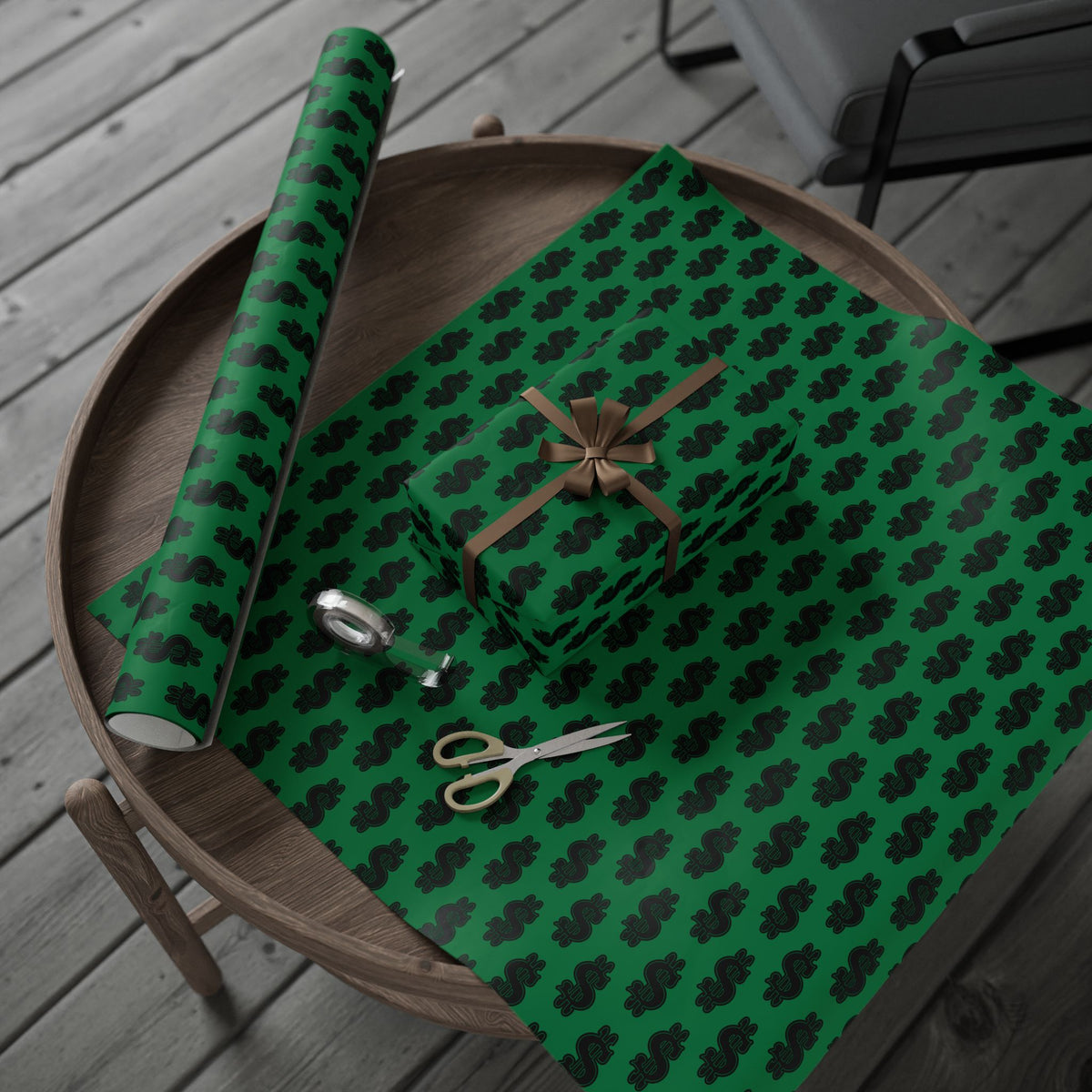 Money-Themed Wrapping Paper, Fun Gift Wrap for Birthdays, Holidays, Eco-Friendly Gift Packaging, Unique Patterned Gift Wrap