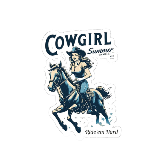 Cowgirl Summer Stickers, Vintage Western Decor, Fun Gift for Cowgirl, Laptop Stickers, Rodeo Décor