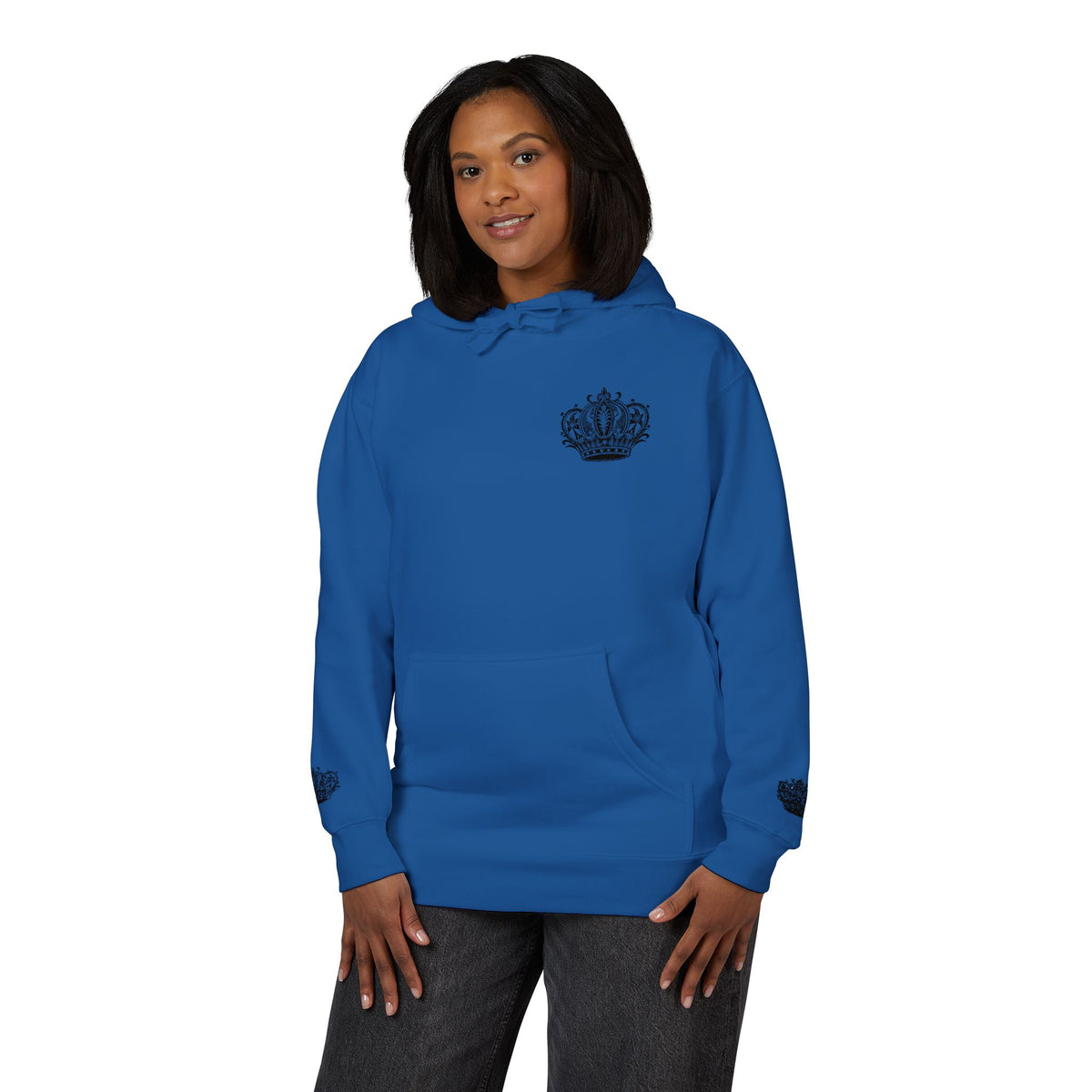 Crown Floral Unisex Fleece Hoodie | Cozy Streetwear, Perfect Gift for Him & Her, Autumn Fashion, Casual Wear, Trendy Outfit